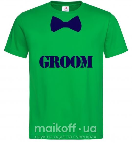 Мужская футболка Groom butterfly Зеленый фото