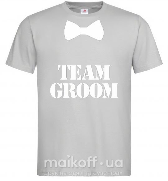 Чоловіча футболка Team groom butterfly Сірий фото
