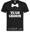 Мужская футболка Team groom butterfly Черный фото
