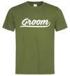 Мужская футболка Groom line Оливковый Мужская футболка Groom line Оливковый фото