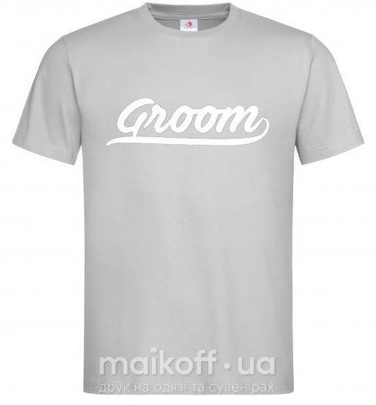 Мужская футболка Groom line Серый фото