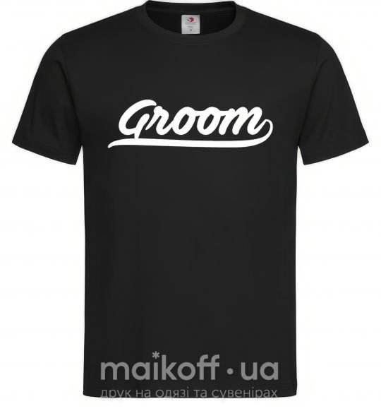 Чоловіча футболка Groom line Чорний фото