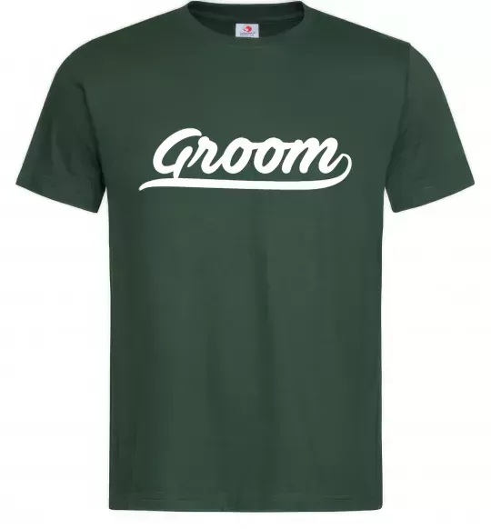 Мужская футболка Groom line Темно-зеленый фото