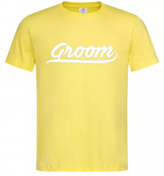 Мужская футболка Groom line Лимонный фото