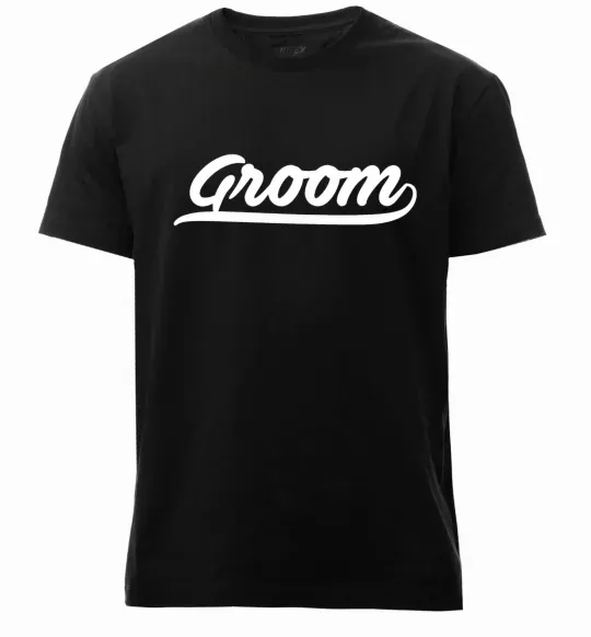 Чоловіча преміум футболка Groom line Чорний фото