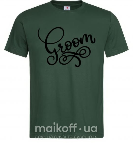 Чоловіча футболка Groom вензеля Темно-зелений фото