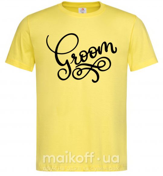 Чоловіча футболка Groom вензеля Лимонний фото