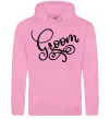 Мужская толстовка (худи) Groom вензеля Розовый фото