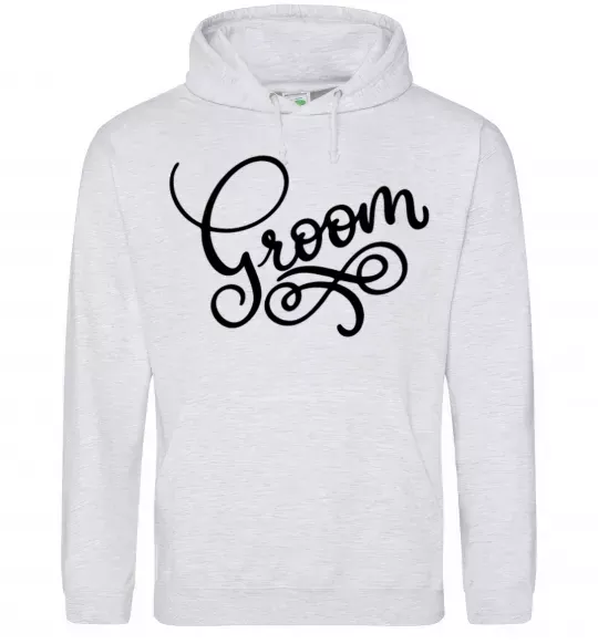 Чоловіча толстовка (худі) Groom вензеля Сірий меланж фото