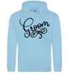 Мужская толстовка (худи) Groom вензеля Голубой фото