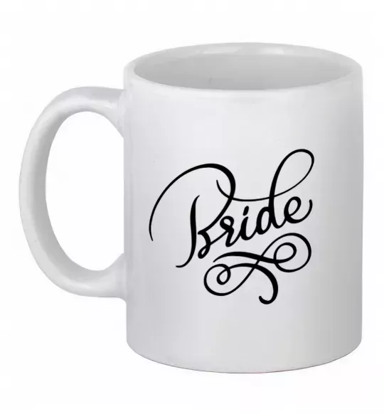 Чашка керамическая Bride вензеля Белый фото