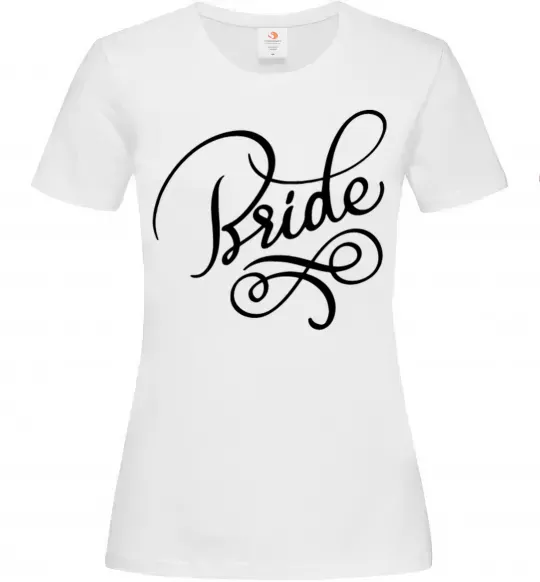 Жіноча футболка Bride вензеля Білий фото