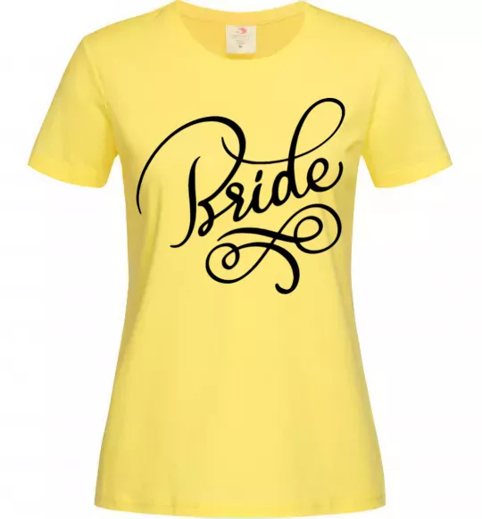 Жіноча футболка Bride вензеля Лимонний фото