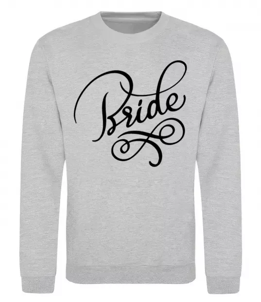 Свитшот Bride вензеля Серый меланж фото