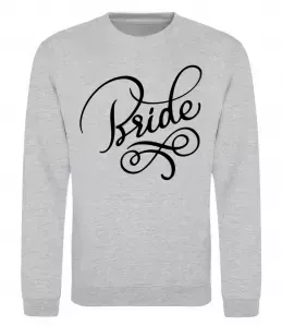 Свитшот Bride вензеля Серый меланж фото