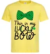 Мужская футболка This is my lucky bow Лимонный фото