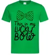 Мужская футболка This is my lucky bow Зеленый фото