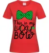 Женская футболка This is my lucky bow Красный Женская футболка This is my lucky bow Красный фото