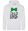 Мужская толстовка (худи) This is my lucky bow Серый меланж фото