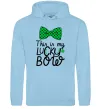 Чоловіча толстовка (худі) This is my lucky bow Блакитний Чоловіча толстовка (худі) This is my lucky bow Блакитний фото
