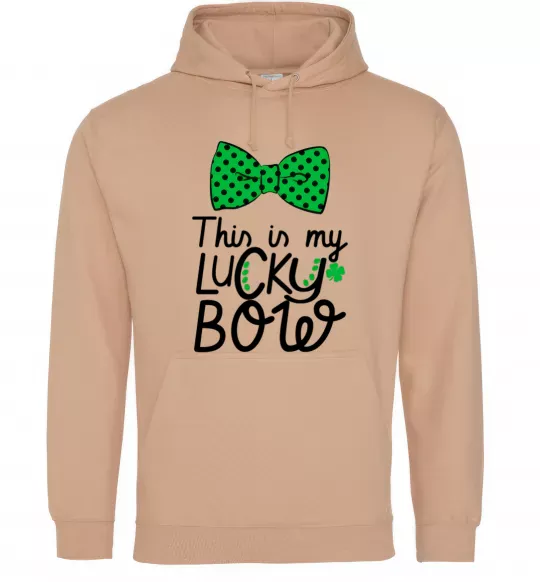 Женская толстовка (худи) This is my lucky bow Песочный фото