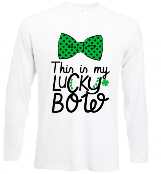 Лонгслів This is my lucky bow Білий фото