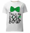 Чоловіча преміум футболка This is my lucky bow Білий фото
