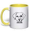 Чашка с цветной ручкой Labrador Солнечно желтый фото