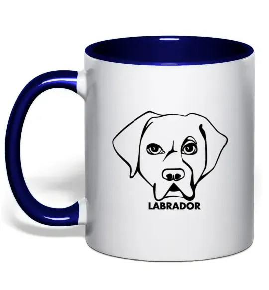 Чашка с цветной ручкой Labrador Глубокий темно-синий фото