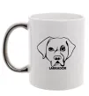 Чашка с цветной ручкой Labrador Серебро фото