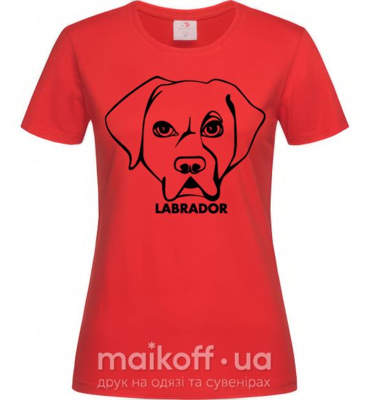 Жіноча футболка Labrador Червоний фото