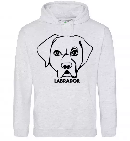 Женская толстовка (худи) Labrador Серый меланж фото
