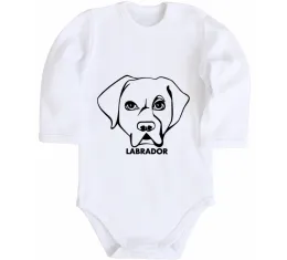 Дитячий бодік Labrador Білий фото