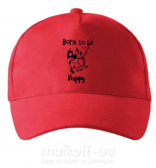 Кепка Born to be happy Красный фото