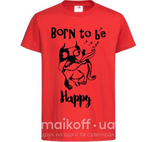 Детская футболка Born to be happy Красный фото