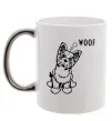 Чашка с цветной ручкой Woof Серебро фото