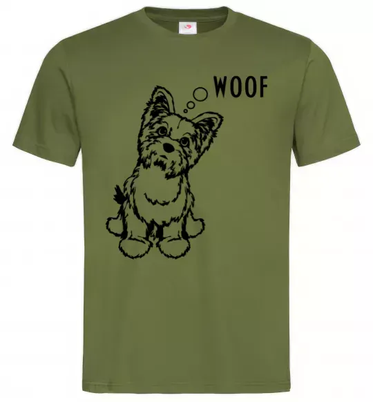 Чоловіча футболка Woof Оливковий фото