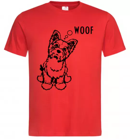 Чоловіча футболка Woof Червоний фото