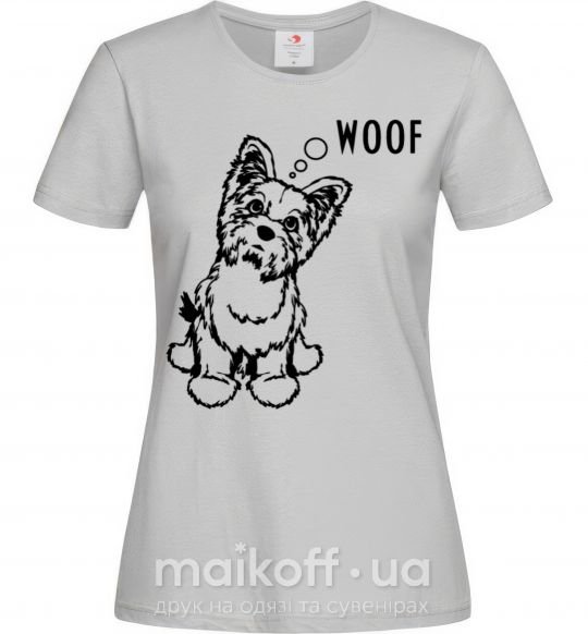 Жіноча футболка Woof Сірий фото