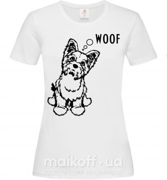 Женская футболка Woof Белый фото