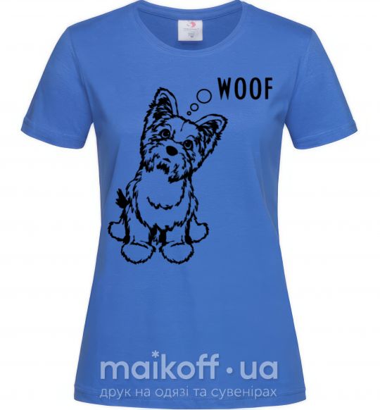 Жіноча футболка Woof Яскраво-синій фото