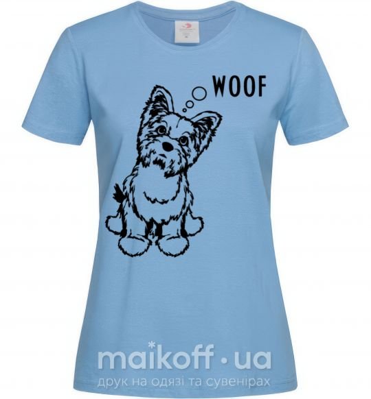 Жіноча футболка Woof Блакитний фото