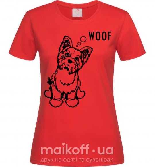 Женская футболка Woof Красный фото