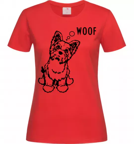 Жіноча футболка Woof Червоний фото