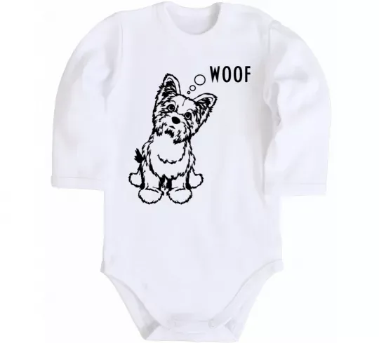 Детский боди Woof Белый фото