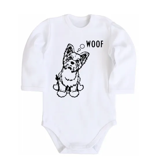Дитячий бодік Woof Білий фото