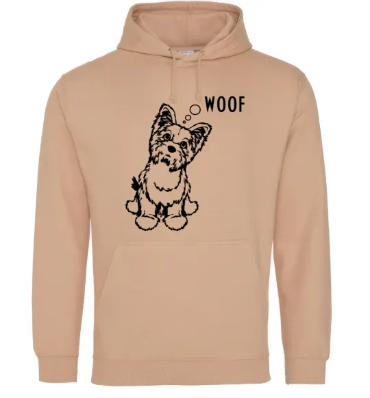 Женская толстовка (худи) Woof Песочный фото