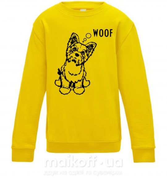 Дитячий світшот Woof Сонячно жовтий фото