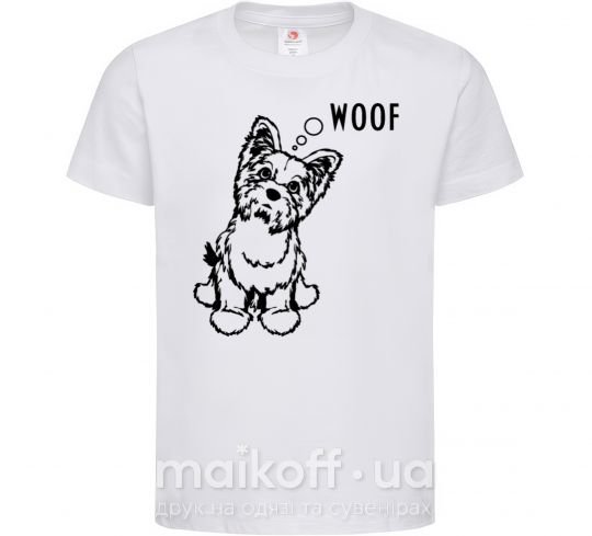 Детская футболка Woof Белый фото