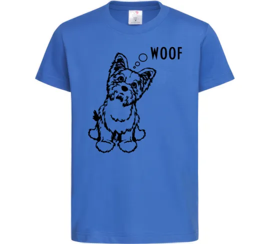 Детская футболка Woof Ярко-синий фото